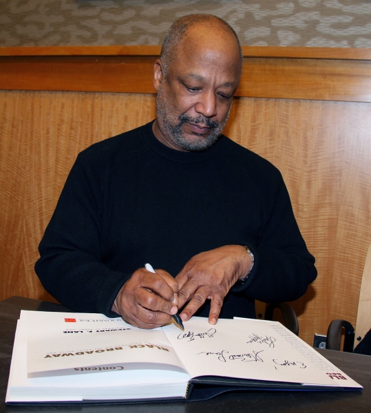 Sheldon Epps signs a copy of  the new book Black Broadway at Barnes & Noble. Photo