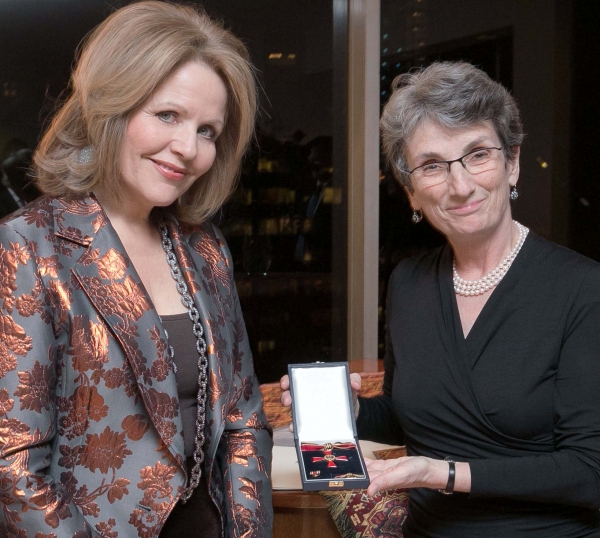 Renee Fleming with Consul General of the Federal Republic of Germany, Brita Wagener
 Photo