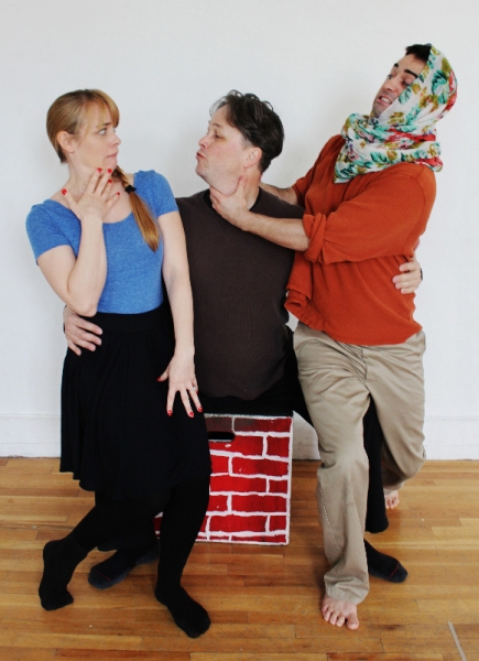 Doll (Laura Valpey), Falstaff (Nick Trotter) and Mistress Quickly (Jonathan Hicks) Photo