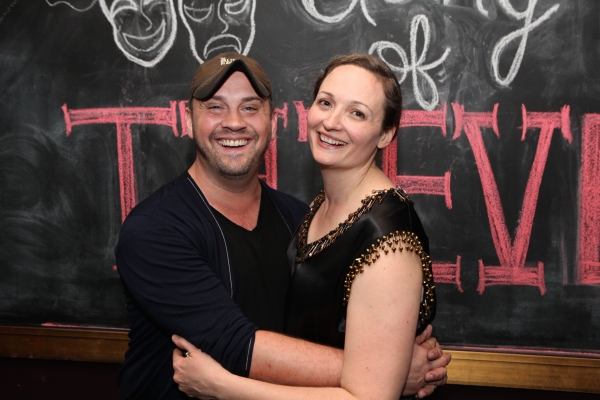 Director Daniel Talbot and cast member Addie Johnson pose Photo