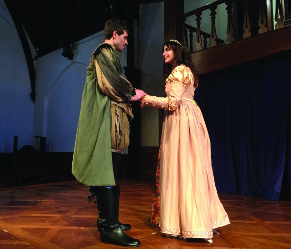 Chris Cotterman (Bassanio) and Valerie Dowdle (Portia) Photo