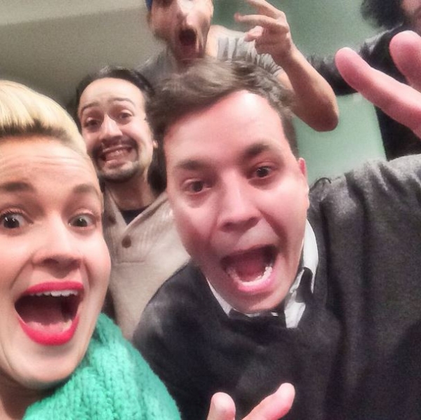 Photo Flash: Jimmy Fallon and Sara Bareilles Visit HAMILTON Image