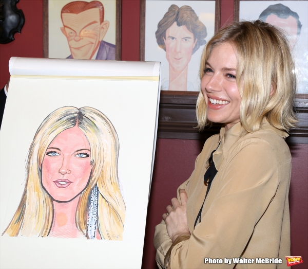 Photo Coverage: CABARET's Sienna Miller Gets Immortalized with a Sardi's Caricature! Image