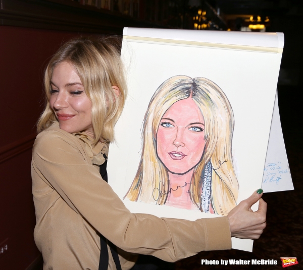 Photo Coverage: CABARET's Sienna Miller Gets Immortalized with a Sardi's Caricature! Image