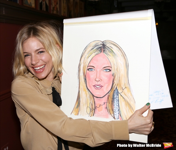 Photo Coverage: CABARET's Sienna Miller Gets Immortalized with a Sardi's Caricature! Image