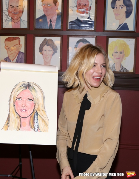 Photo Coverage: CABARET's Sienna Miller Gets Immortalized with a Sardi's Caricature! Image