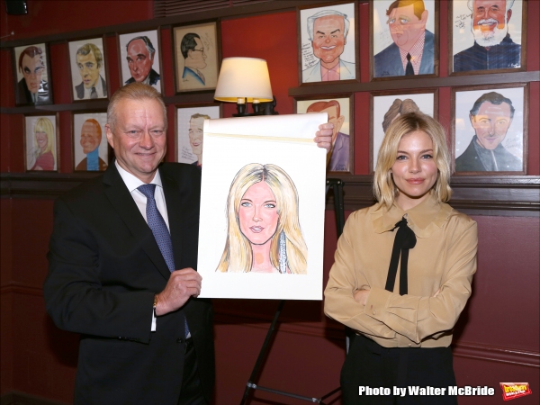 Photo Coverage: CABARET's Sienna Miller Gets Immortalized with a Sardi's Caricature! Image