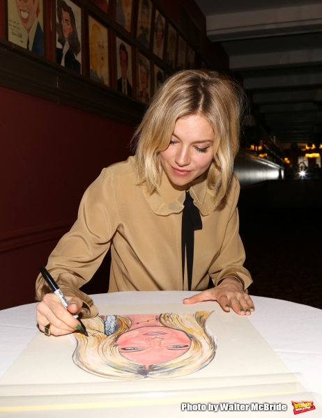 Photos Cabaret S Sienna Miller Gets Immortalized With A Sardi S Caricature