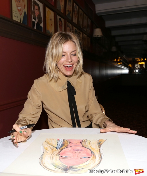 Photo Coverage: CABARET's Sienna Miller Gets Immortalized with a Sardi's Caricature! Image