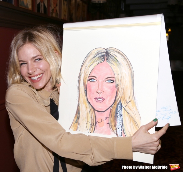 Photo Coverage: CABARET's Sienna Miller Gets Immortalized with a Sardi's Caricature! Image