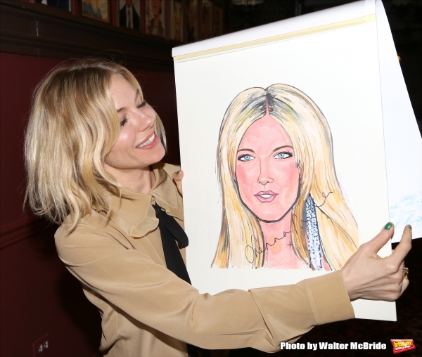 Photo Coverage: CABARET's Sienna Miller Gets Immortalized with a Sardi's Caricature! 