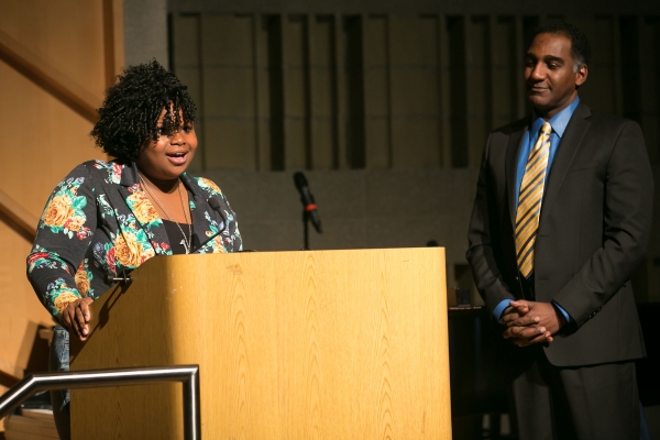 Sheika Murray (Rosetta LeNoire Scholarship Award Winner) and Norm Lewis Photo