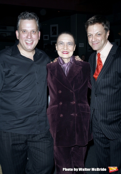 Billy Stritch and Jim Caruso with Julie Wilson  at Jim Caruso''s Cast Party on Octobe Photo