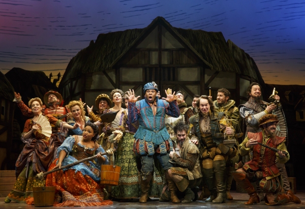 Michael James Scott (center) and the cast of SOMETHING ROTTEN! Photo