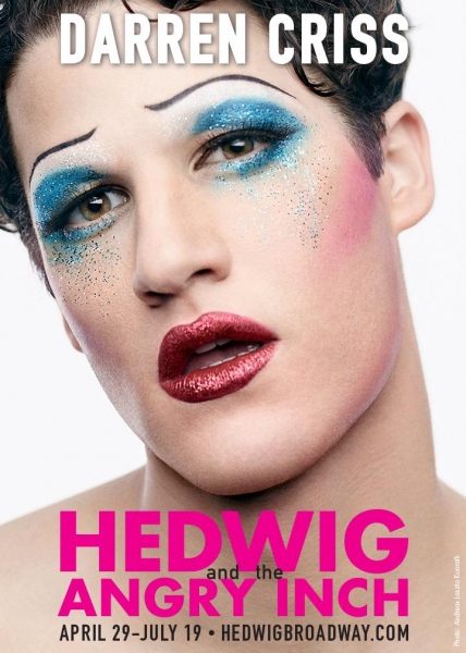 Photo Flash: Sultry Sparkle! Darren Criss Dons HEDWIG Makeup in New Poster Image