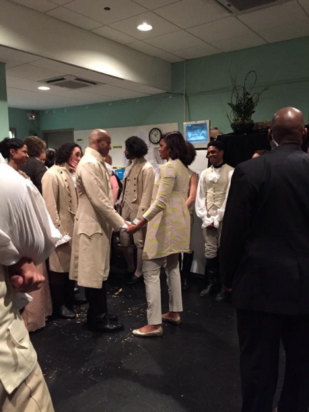 Photo Flash: The First Lady Visits HAMILTON Off-Broadway! Image