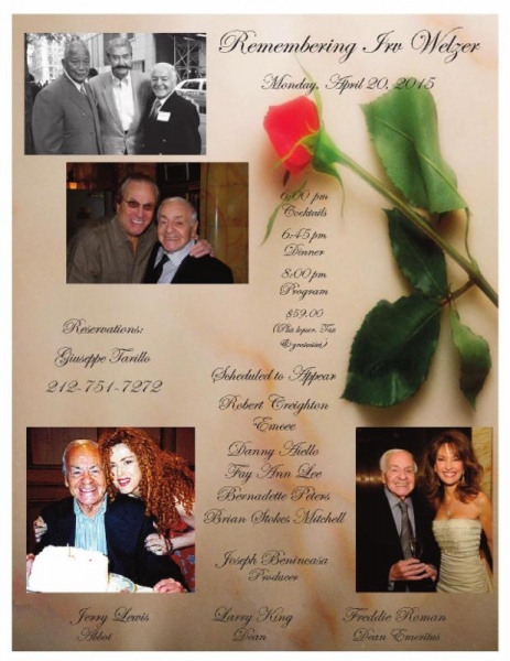 Photo Coverage: Bernadette Peters, Danny Aiello, Mayor David Dinkins & Others Celebrate Irv Welzer at the Friars Image