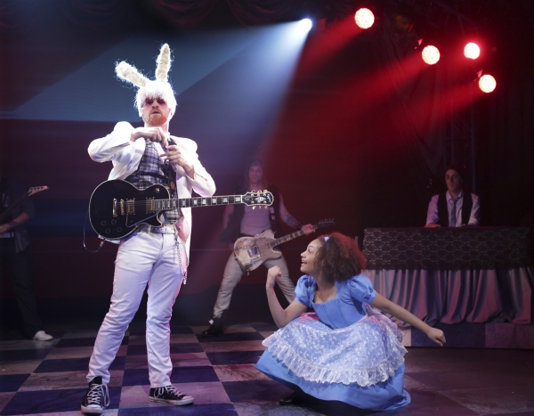 Matt Deitchman is the White Rabbit  and Ariana Burks is Alice Photo