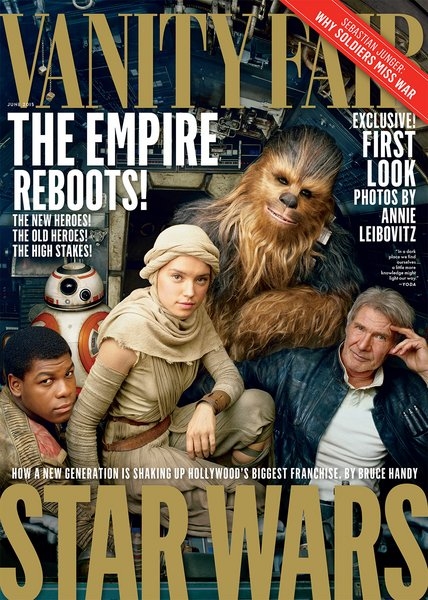 Photo Flash: STAR WARS' Harrison Ford Poses With Chewbacca and More on Vanity Fair Cover Image