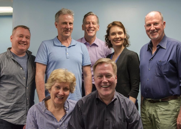 The cast of MALLORCA: (seated, l-r) Abingdon Artistic Director Jan Buttram and Direct Photo