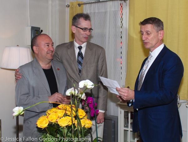 Exclusive Photo Coverage: Couple Marries Backstage at THE VISIT on Broadway! Image