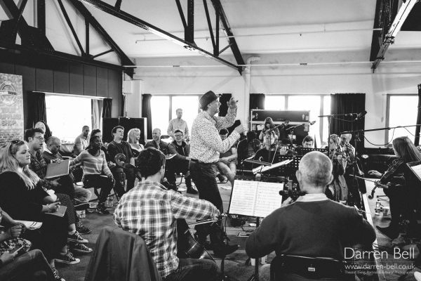 Exclusive Photos: Jonathan Groff and Company in Sitzprobe Rehearsal for HOW TO SUCCEED... Opening Tonight in London! Image