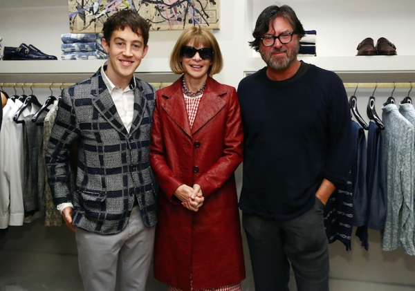 Alex Sharp, Anna Wintour, and Billy Reid Photo