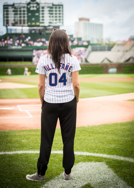 Exclusive Photo Coverage: ON YOUR FEET Stars Ana Villafañe and Josh Segarra Throw Out First Pitch at Chicago Cubs Game  Image