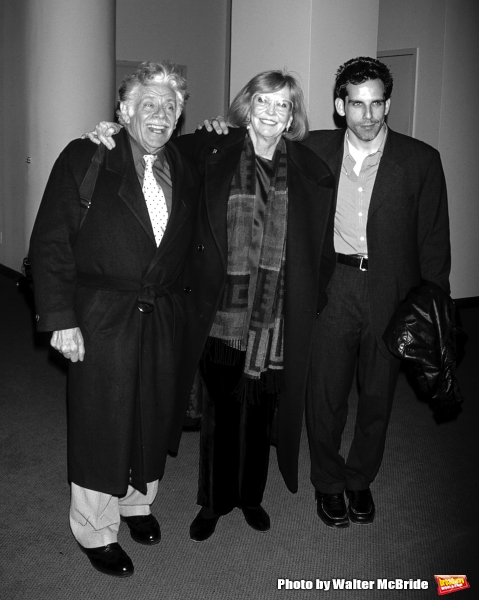 Ben Stiller  with his parents Jerry Stiller and Anne Meara Attending the opening nigh Photo