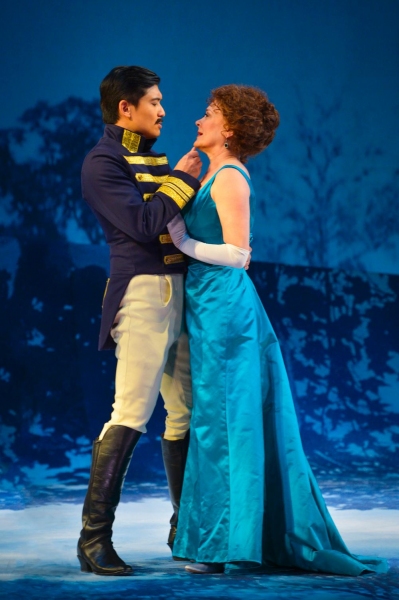 Count Carl-Magnus Malcolm (Paolo Montalban) caresses Desiree Armfeldt (Tony Award win Photo