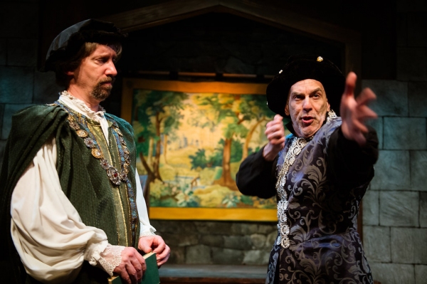 Todd Huse, as Sir Thomas More, and Manolo Santalla, as Senor Chapuys Photo