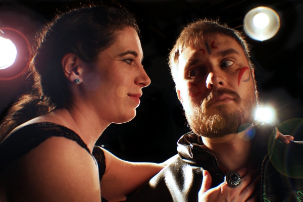 Christina Sheehan (Cassius), V. Orion Delwaterman (Brutus) Photo