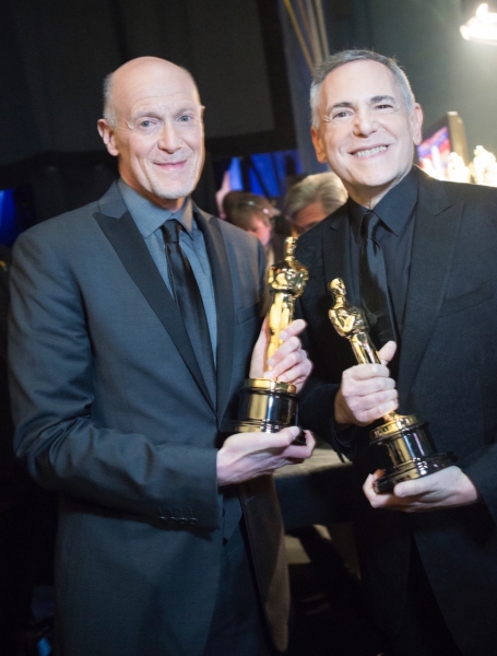Neil Meron & Craig Zadan backstage at the 85th Oscars. Photo