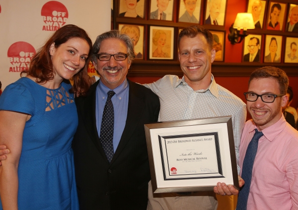 INTO THE WOODS star JESSIE AUSTRIAN, PETER BREGER, co-director/star NOAH BRODY, associate director MICHAEL PERLMAN at 