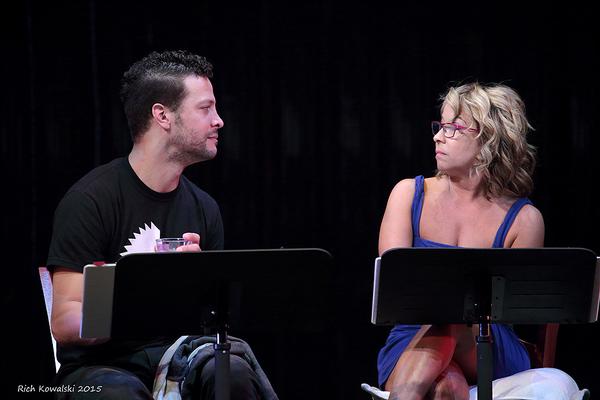 Justin Guarini & Jennifer Cody share a dramatic pause. Photo