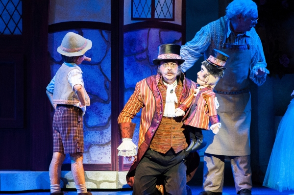 Topher Cundith as Pinocchio and Shaun-Michael Morse as Stromboli Photo