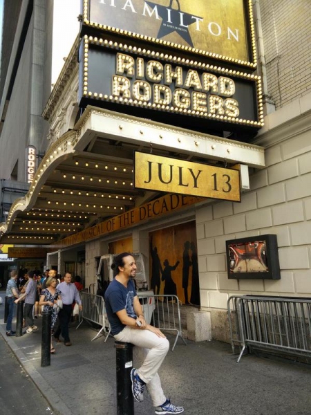 Photo Flash: HAMILTON Cast Assembles on Richard Rodgers Stage For First Time Image