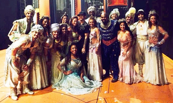 Photo Flash: Heidi Klum and Adam Lambert Visit Broadway's ALADDIN Over PRIDE Weekend Image