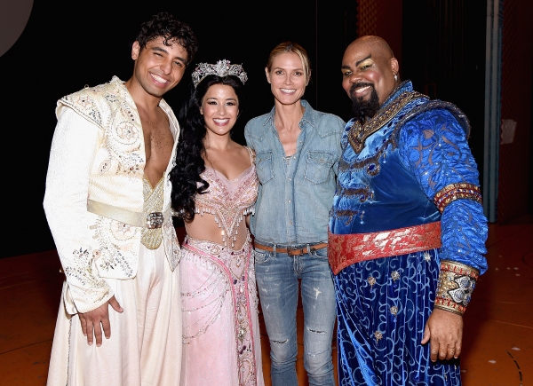 Photo Flash: Heidi Klum and Adam Lambert Visit Broadway's ALADDIN Over PRIDE Weekend Image