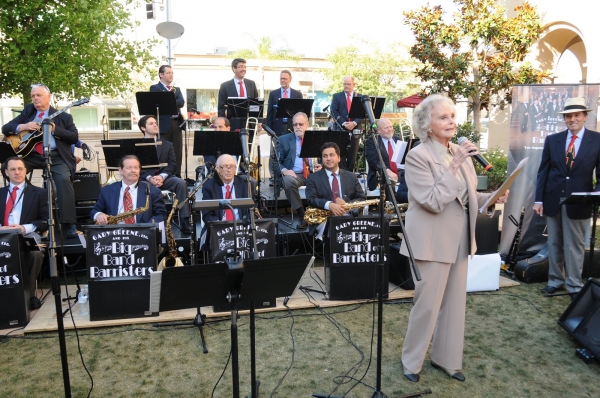 June Lockhart introduces Gary Greene, Esq. and His Big|Brave Band of Barristers. Photo
