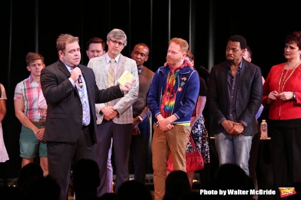 John Gordon with cast alumni during the Curtain Call for the One Night Only 10th Anni Photo