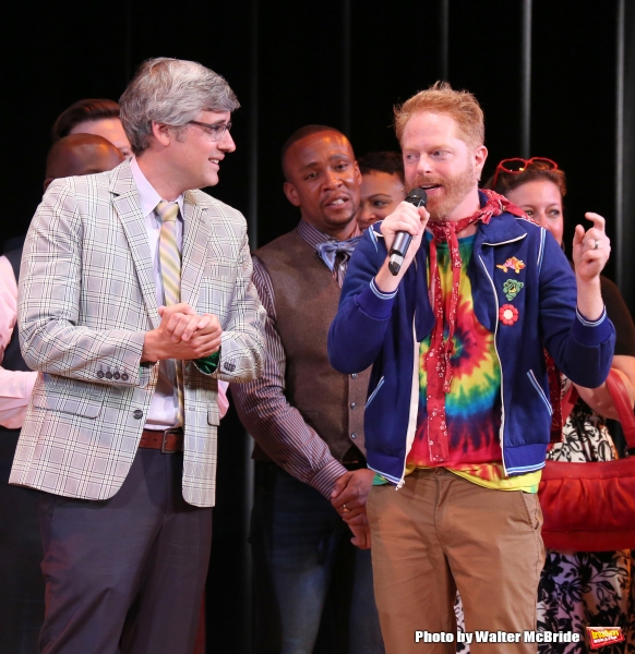 Mo Rocca and Jesse Tyler Ferguson during the Curtain Call for the One Night Only 10th Photo