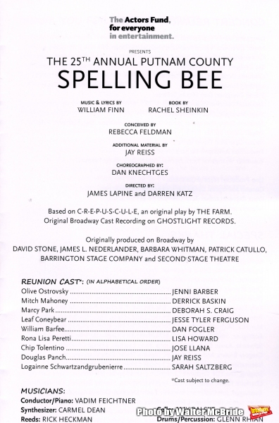 Photo Coverage: With Cheers and Happy Tears - SPELLING BEE Reunion Concert Curtain Call!  Image