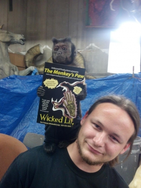 Photo Flash: Movie Star Monkey Supports Unbound's THE MONKEY'S PAW  Image