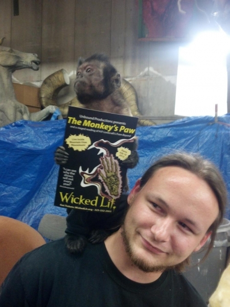 Photo Flash: Movie Star Monkey Supports Unbound's THE MONKEY'S PAW  Image