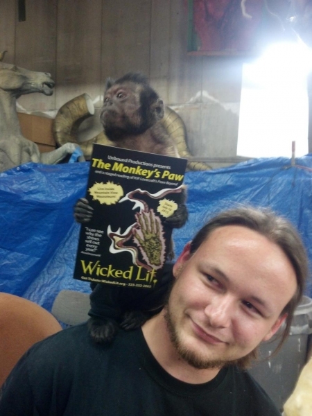 Photo Flash: Movie Star Monkey Supports Unbound's THE MONKEY'S PAW Image