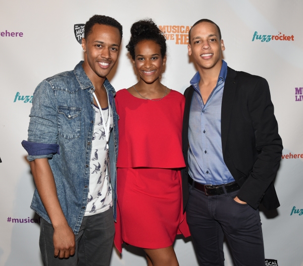 Anthony Chatmon II, Darilyn Castillo and Tyler Hardwick of ACAPPELLA at the NYMF open Photo