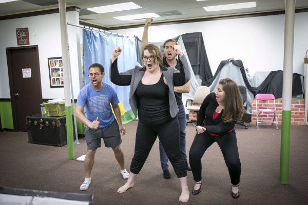Photo Flash: First Look at Neala Barron, Matt Frye & More in Rehearsal for Brown Paper Box Co.'s [title of show] Image