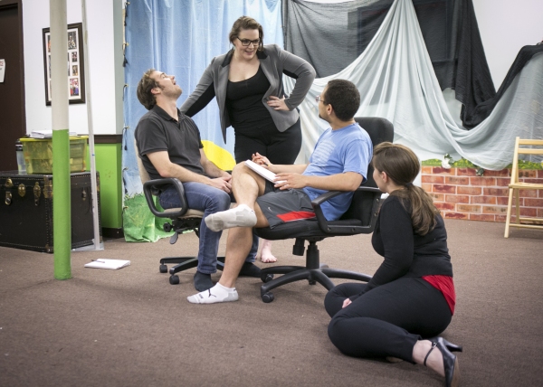 Photo Flash: First Look at Neala Barron, Matt Frye & More in Rehearsal for Brown Paper Box Co.'s [title of show] 