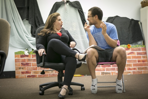 Photo Flash: First Look at Neala Barron, Matt Frye & More in Rehearsal for Brown Paper Box Co.'s [title of show] Image